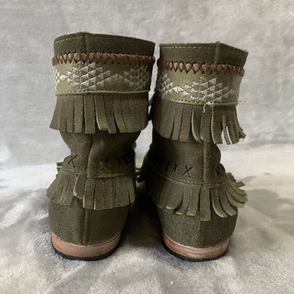 Freebird by Steven Tribe Boots Womens Size 6 Suede Embroidered Aztec Southwest - Picture 13 of 16